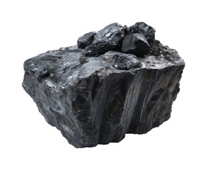 Mining activities uncovering coal deposits underground mineral industrial isolated on transparent background, png