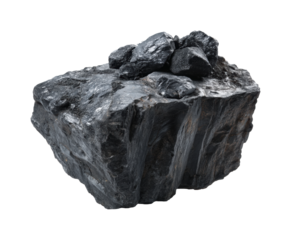 Mining activities uncovering coal deposits underground mineral industrial isolated on transparent background, png