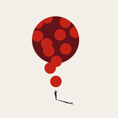 Business creative thinking and brainstorming vector concept. Symbol of ideas, thought, innovation, invention. Minimal design eps10 illustration