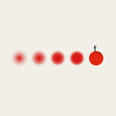 Business growth goal vector concept. Symbol of strategy, planning, development, progress. Minimal design eps10 illustration.