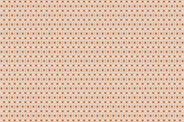 Japanese ornament oriental seamless pattern wallpaper. Orange vintage Asian traditional asanoha texture background on transparent background. Abstract orange seamless pattern. Orange color