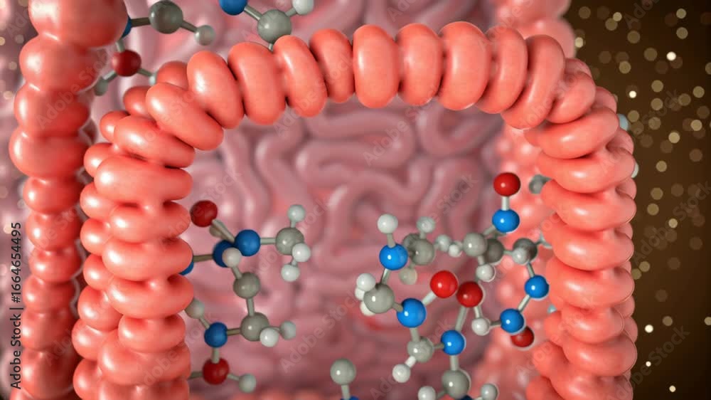 Poster colorful molecular structure and cellular interaction details biological systems showcasing intricat