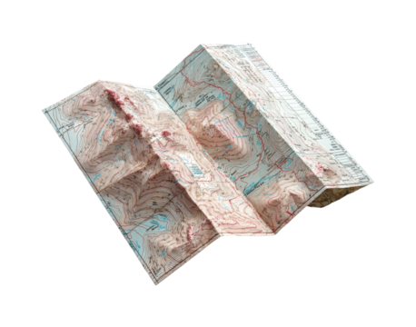 Exploring topographic maps adventures educational resources nature overview isolated on transparent background, png