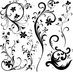 "Elegant Vintage Floral Ornaments"