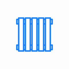 heating radiator panel icon sign vector