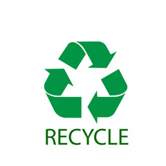 Recycle sign vector illustration, Set of packaging products symbols, packaging labels, information sign of recycling, cycle green symbols, Recycle icon symbol, Recycling and rotation arrow icon 