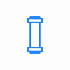 pipe tube plumbing icon sign vector