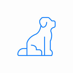 sitting dog icon icon sign vector