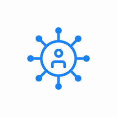 user network icon sign vector