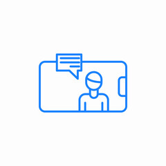 video call message icon sign vector