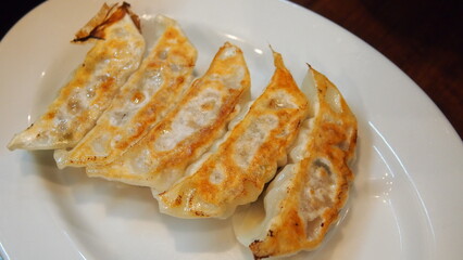 japanese food dumpling, pan-fried dumpling Chinese food 中華料理 餃子