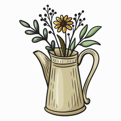 Hand drawn illustration of autumn decorations. Vintage style fall composition perfect for Thanksgiving, harvest, seasonal design