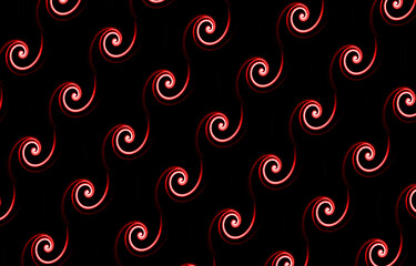 seamless pattern with red flowers