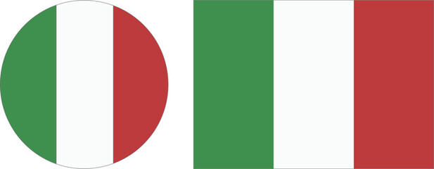 Italy flag vector flat Icon isolated on white