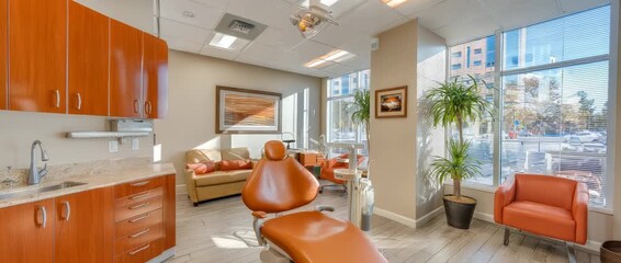 Modern dental clinic interior with advanced equipment for oral health care procedures