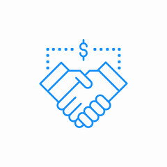 deal handshake icon sign vector