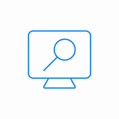 pc search icon sign vector