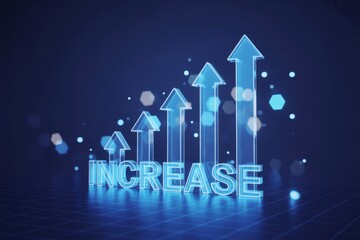 Visualize stunning business growth with rising arrows, a vibrant dynamic symbol for success and achievement