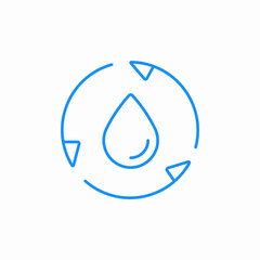 renewable water icon sign vector