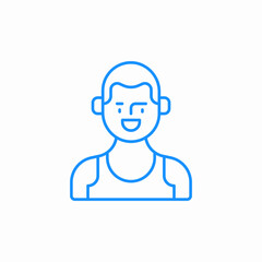 Obraz premium sportsman player icon sign vector