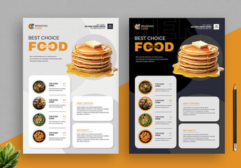 Food Menu Flyer Template Layout