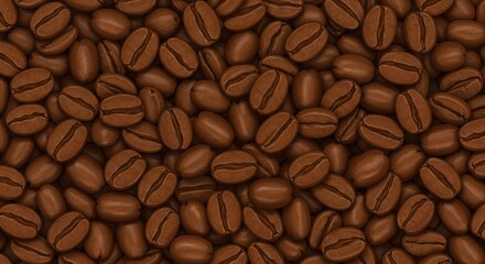 Obraz premium Roasted coffee bean background filling the whole picture frame