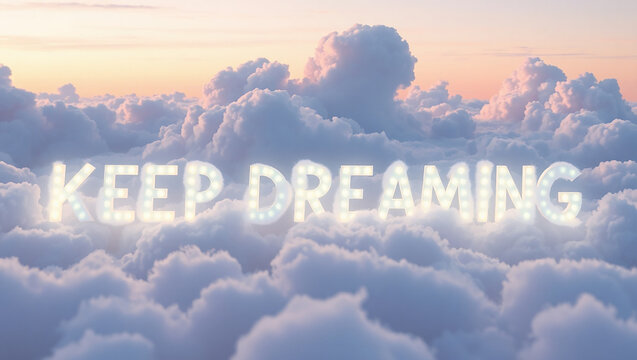 Naklejki Dreamy Keep Dreaming Cloud