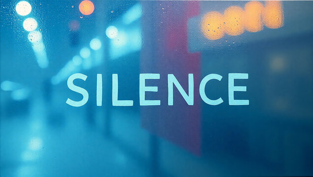 Naklejki Minimal Silence Typography Art