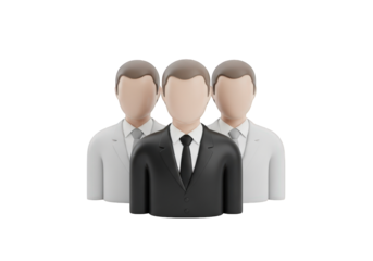 Professional Teamwork 3D Render of Business People in Suits A Symbol of Corporate Collaboration and Success Ideal for Business Presentations and Website Graphics