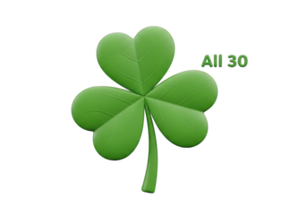 A Vibrant 3D Rendering of a Shamrock Against a Checkered Backdrop Symbolizing Irish Heritage and Luck, Perfect for St. Patrick's Day Designs and Cultural Celebrations