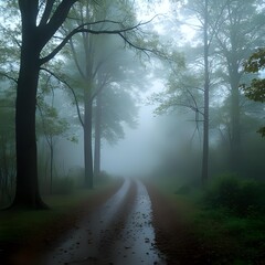 Obraz premium forest road