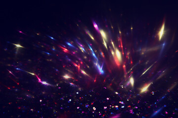 Plakat Background of colorful lens flare lights. Abstract image