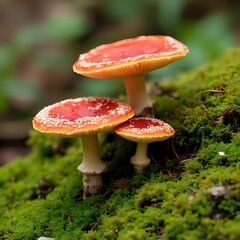 Mushrooms and Moss
