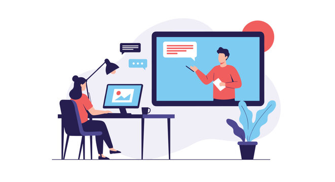 Online learning experience with interactive digital education and remote instruction developing future skills