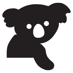 sitting koala logo icon vector design