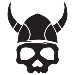 viking skull logo icon