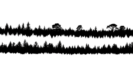 Abstract Black White Sound Wave Pattern on Transparent Background for Digital Art
