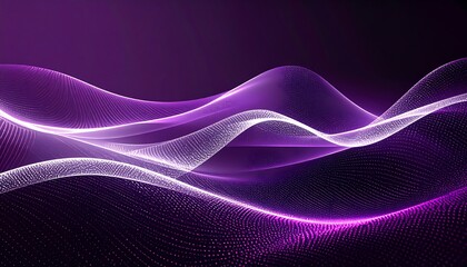 Fototapeta premium Abstract Waveform in Shades of Purple Digital Art