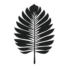 Fototapeta premium a palm leaf silhouette