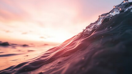 Ocean Wave at Sunset