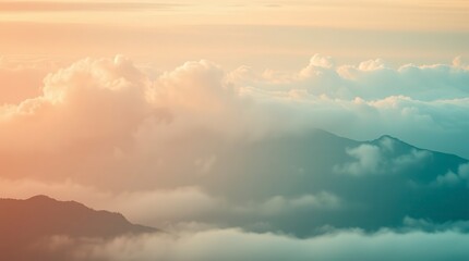 Mountains and Clouds at Sunset