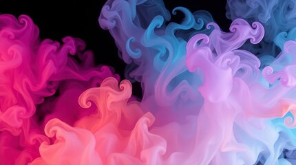 Colorful Abstract Smoke Swirls