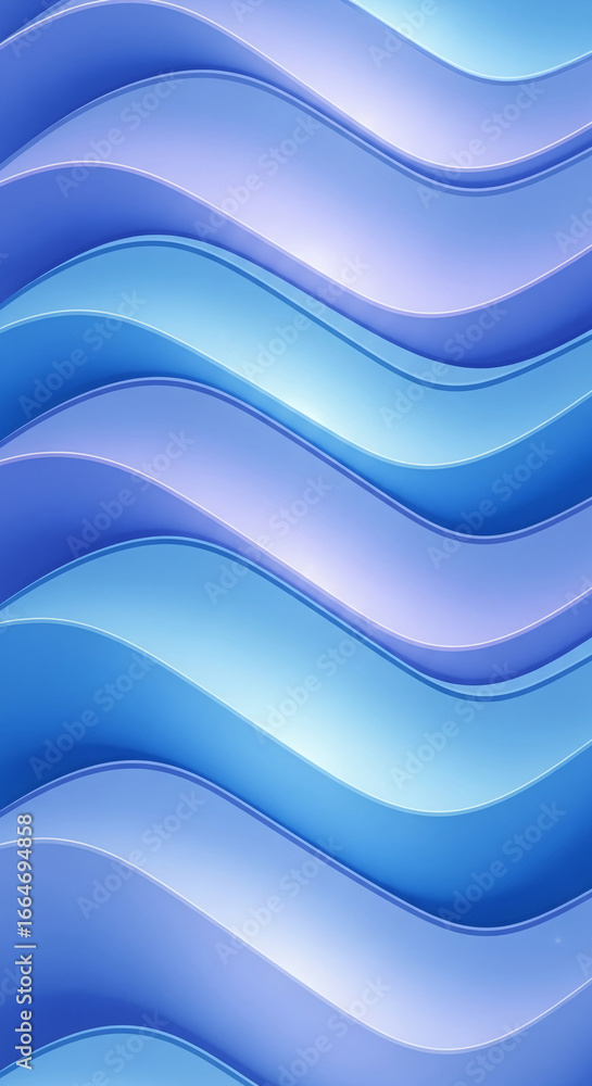 Aufkleber abstract image of blue wavy layers, creating a smooth and flowing texture, showcasing a calming and 