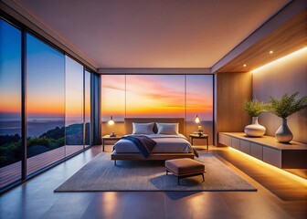 Smart Home Circadian Lighting: A Room's Gentle Shift from Cool Morning to Warm Evening Hues