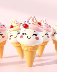 Smiling Ice Cream Cone