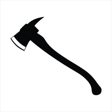 Silhouette of a firefighter's axe tool symbolizing rescue emergency and safety professions