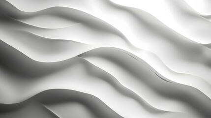 Fototapeta premium Abstract Wavy Textures in Shades of White and Gray for Backgrounds