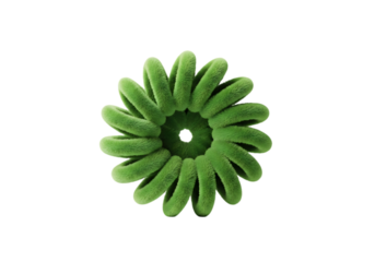 Abstract Green Circular Design on Black Background Concept of Innovation and Growth Artistic Representation of Nature and Technology with Unique Shape