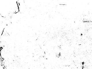 A high-contrast image presents a white surface, showcasing a heavily distressed texture with black marks, scratches, and stains, adding depth and a sense of decay to the composition.