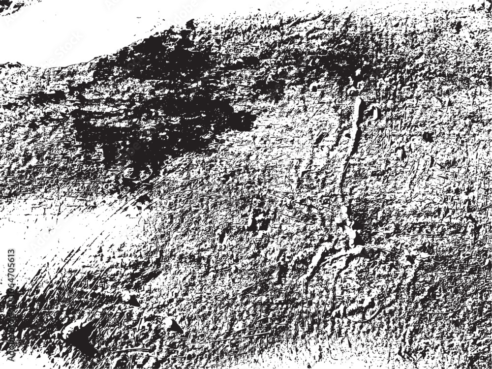 Poster an abstract image features a heavily textured surface dominated by black and white. the image emphas